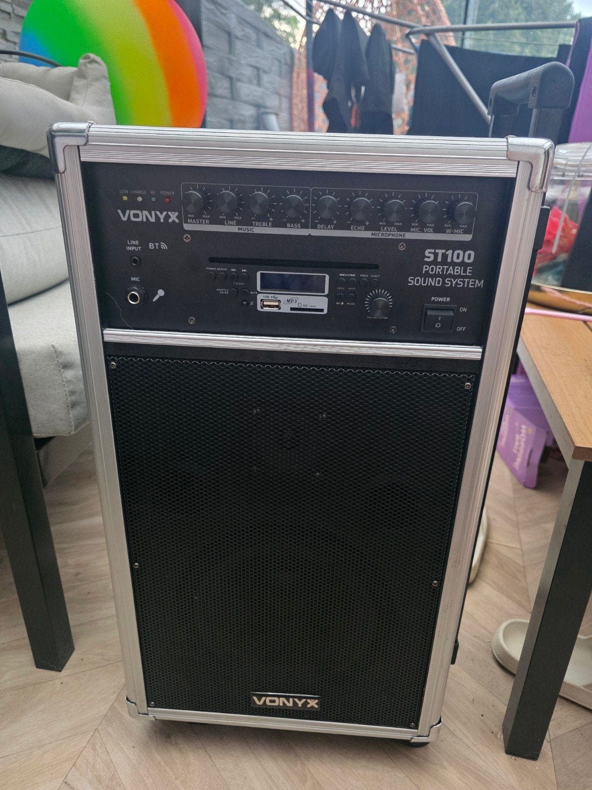 Vonyx ST100MK2 Draagbaar Geluidssysteem met Microfoon, Gebruikt, Party speaker, Minder dan 60 watt, Bluetooth