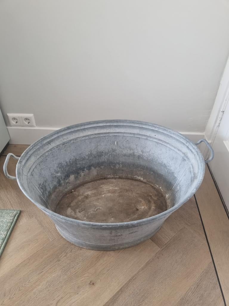Vintage Zinken Wastobbe - Authentiek en Decoratief, Antiek en Kunst, Ophalen