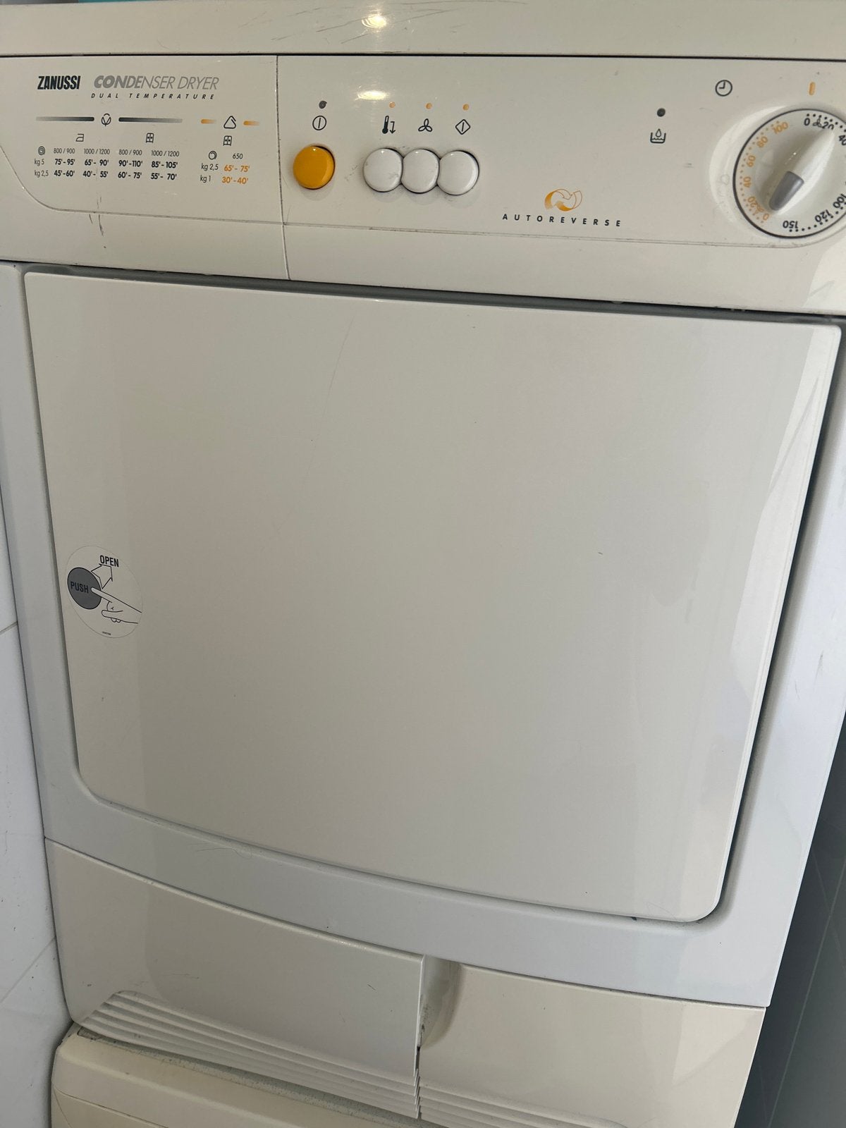 Zanussi Condensdroger & zanussi wasmachine, Witgoed en Apparatuur, Wasdrogers, Ophalen, 6 tot 8 kg, Gebruikt, Voorlader