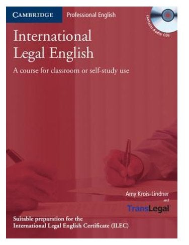 International Legal English Student'S Book With Audio Cds, Boeken, Ophalen of Verzenden, Gelezen