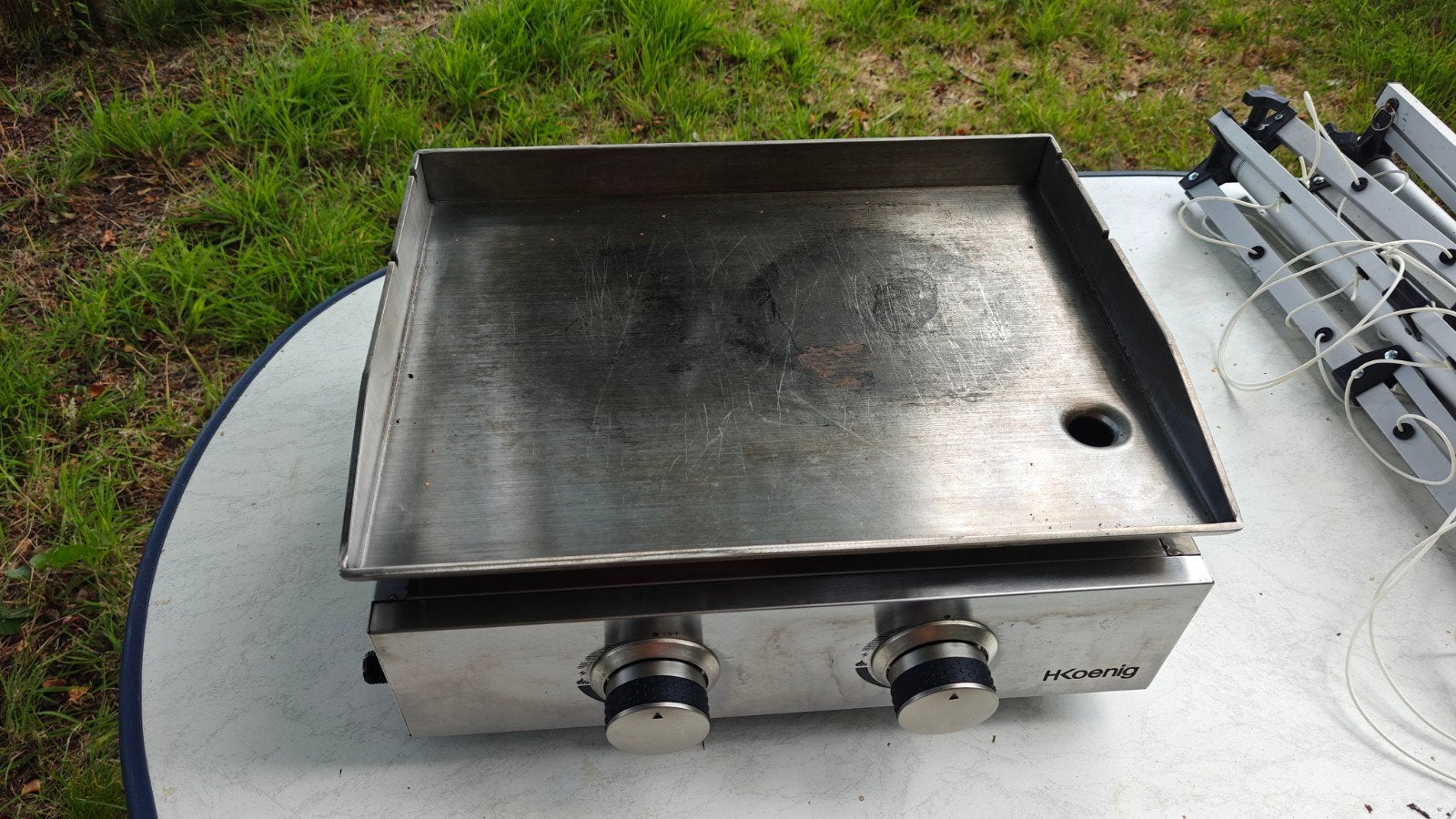 H.Koenig Gas Bakplaat / Grill - Ideaal voor Camping, Tuin en Terras, Gasbarbecues, Gebruikt, Ophalen
