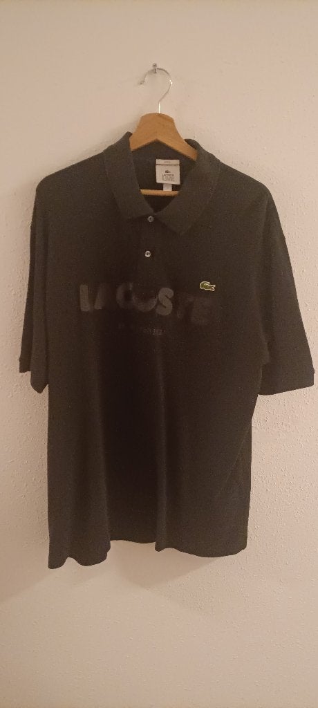Lacoste "Live" Polo Zwart, Ophalen, Maat 52/54 (L), Zo goed als nieuw, Lacoste