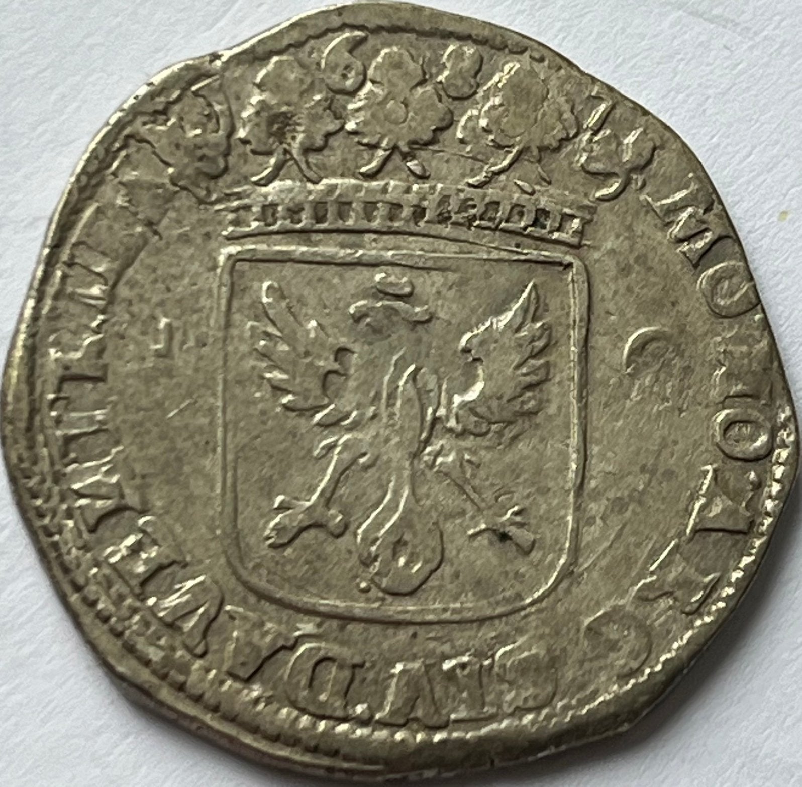 Deventer schaarse gulden 1687, Postzegels en Munten, Munten | Nederland, 1 gulden, Vóór koninkrijk, Zilver, Ophalen of Verzenden