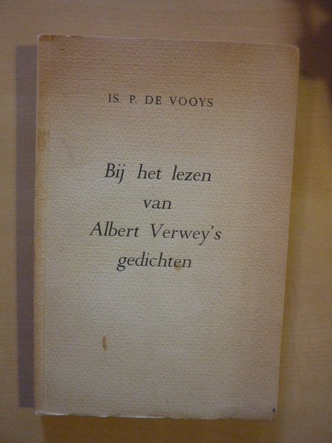 P. de Vooys - Bij het lezen van Albert Verwey\'s gedichten, Verzenden, Gelezen