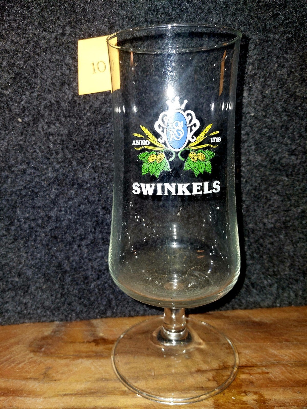 Vintage Swinkels (Bavaria) voetglas uit de jaren '70, Ophalen of Verzenden