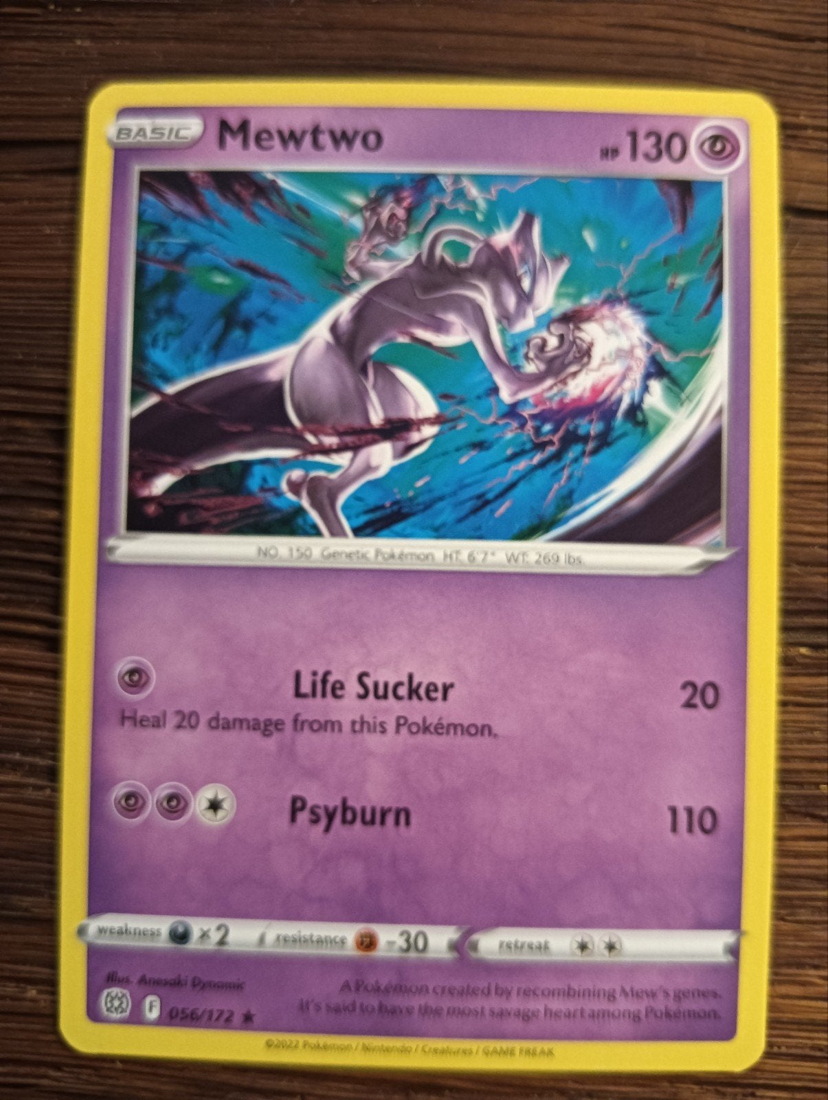 Mewtwo (056/172) NM, Ophalen of Verzenden, Zo goed als nieuw, Losse kaart