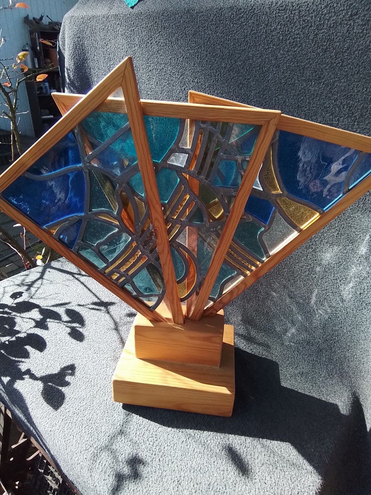 Modulair Glas-in-lood Kunstwerk van Kathedraalglas, Verzenden