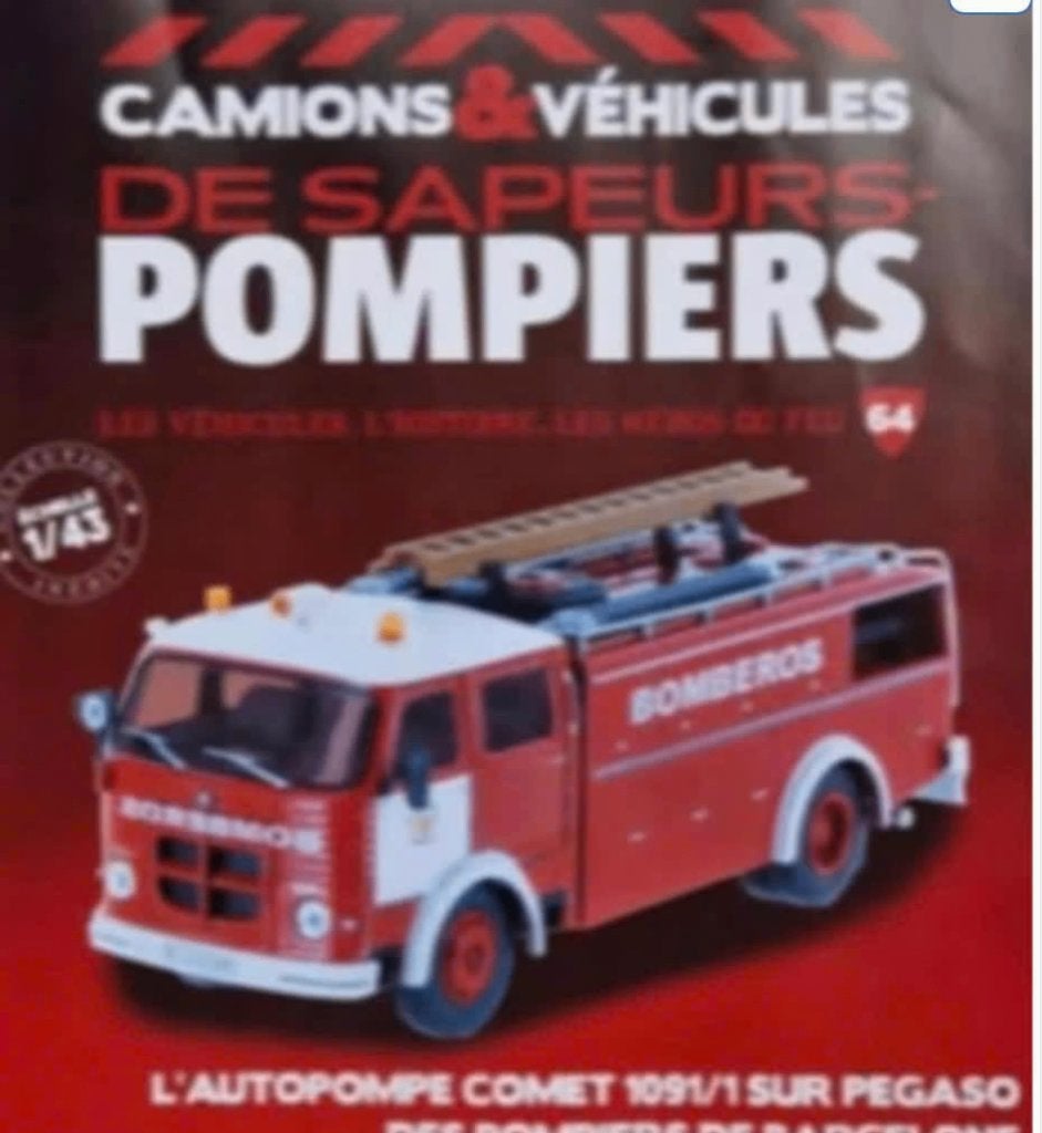 Pegaso 1091/1 Barcelona Autopompe Comet BRANDWEER 1:43 # 64, Verzenden, Nieuw, Bus of Vrachtwagen, Overige merken