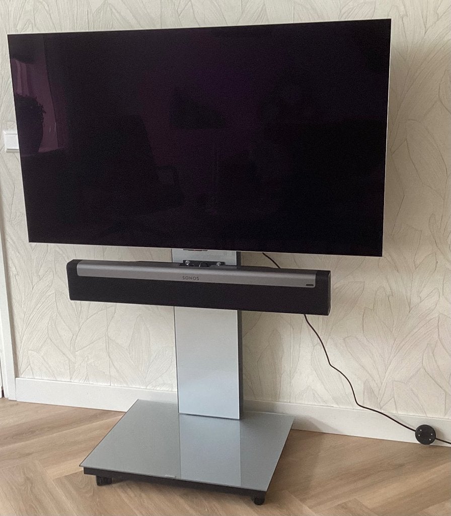 Verrijdbaar ophangsysteem voor tv, eventueel met tv., Ophalen, Zo goed als nieuw