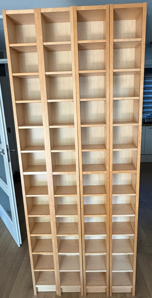 4x IKEA Billy CD kast, beuken, Ophalen, Gebruikt, 150 discs of meer, Hout