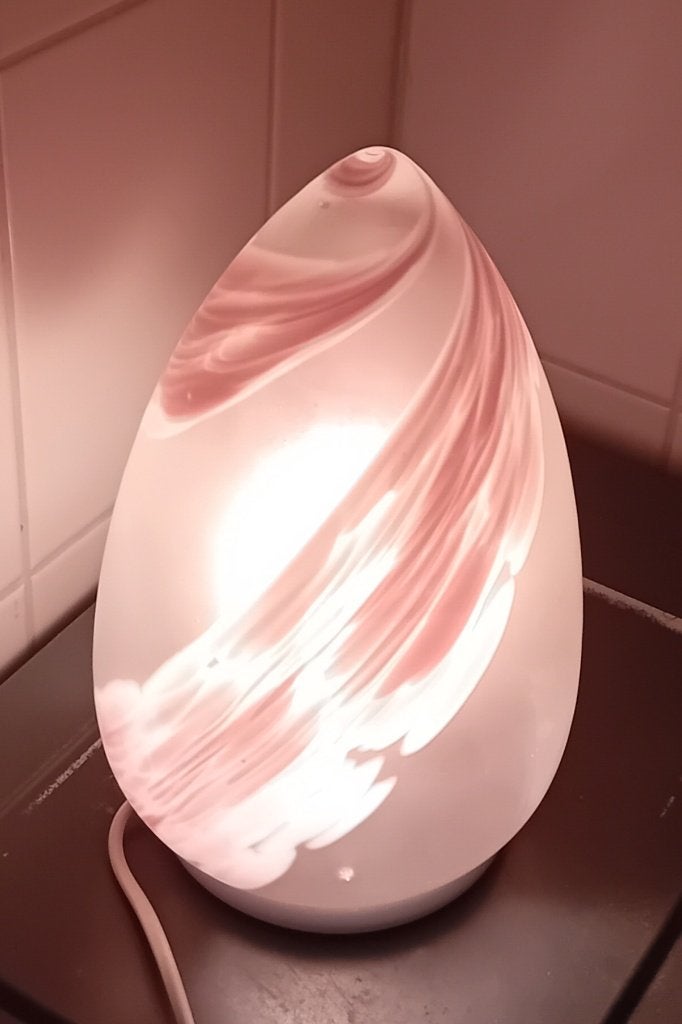 lavender swirl tafellamp, set van 2, Verzenden