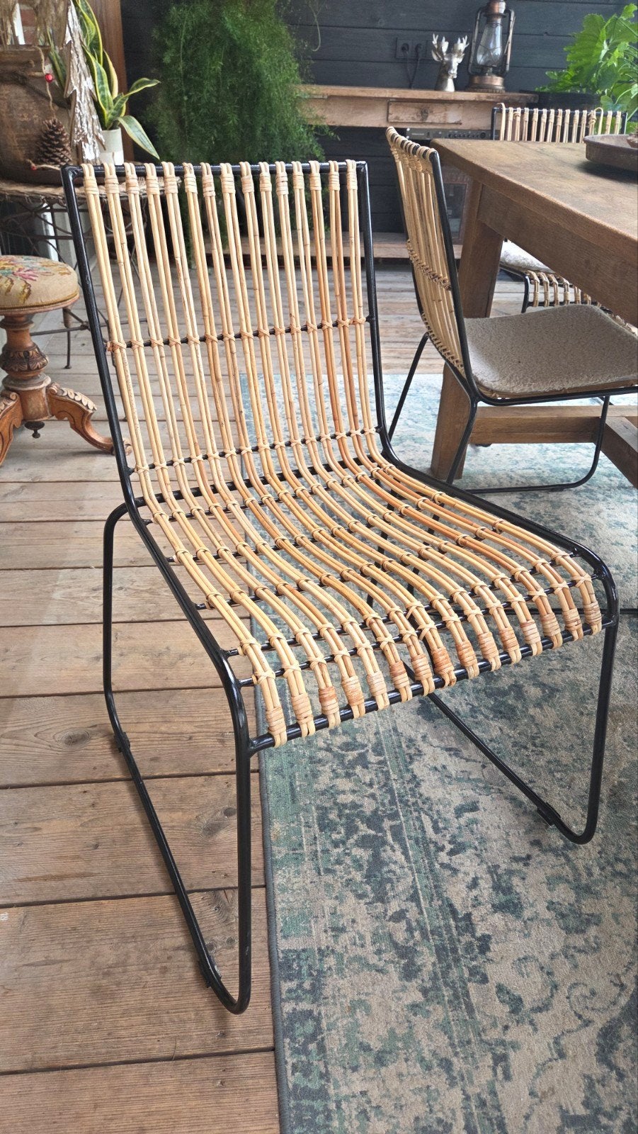 6 By-Boo stoelen met rieten zitting - lage prijs, Ophalen, Gebruikt, Bruin, Metaal