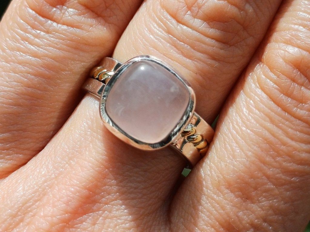 Vanoli 925 zilveren ring met rozenkwarts maat 18,25, Sieraden, Tassen en Uiterlijk, Ringen, Daiva1973@hotmail.com, 18 tot 19, Vanoli