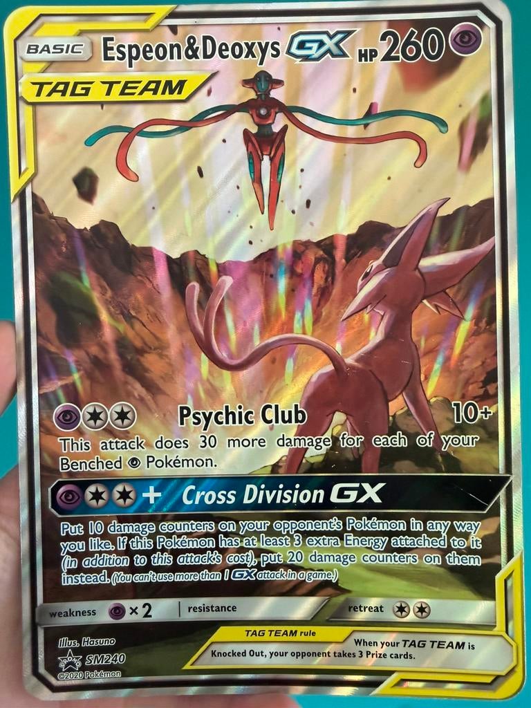 Espeon & Deoxys Jumbo kaart, Ophalen of Verzenden, Zo goed als nieuw