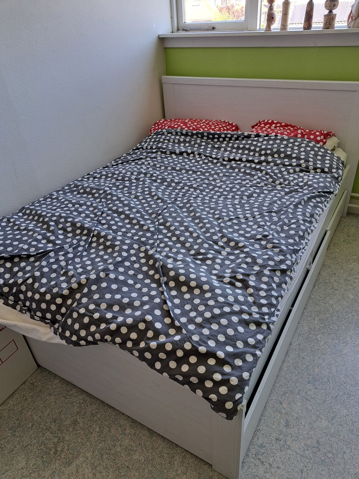 Bed 160x200 (Ikea), Huis en Inrichting, Slaapkamer | Bedden, Ophalen, Gebruikt, Wit, Tweepersoons