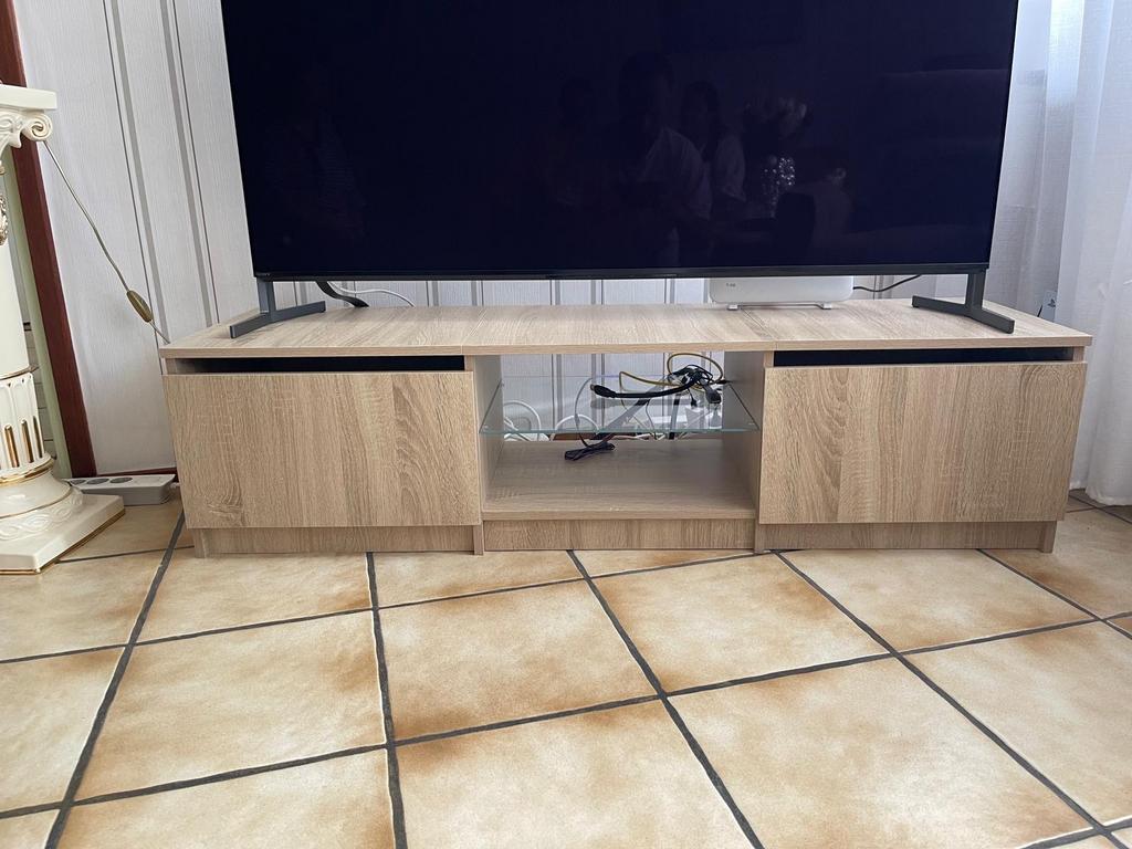 TV-meubel met opbergruimte - 140x40 cm, Ophalen, 100 tot 150 cm, Zo goed als nieuw, Minder dan 100 cm