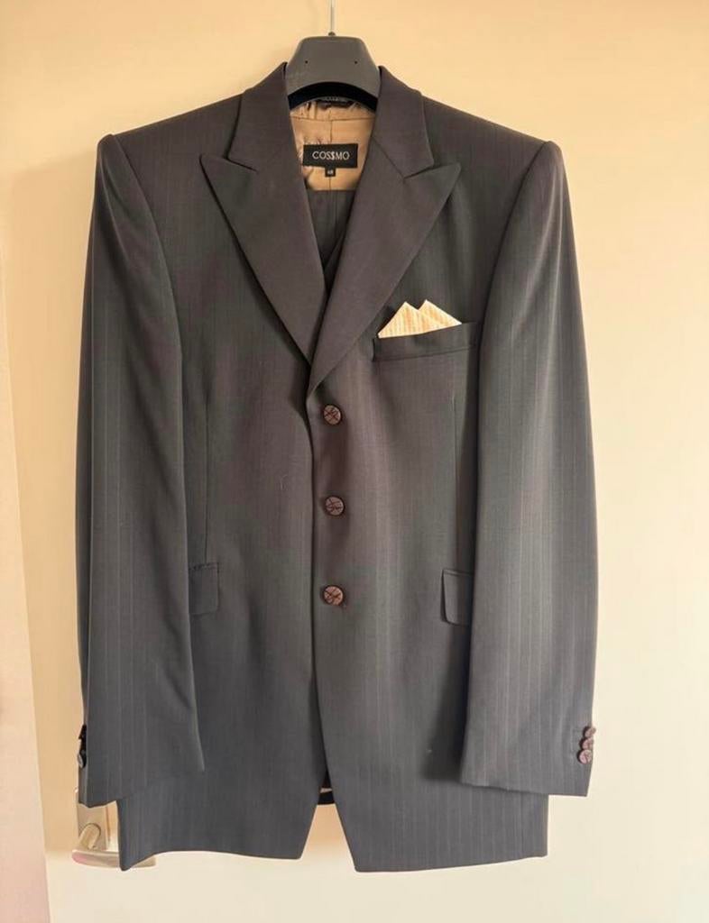 (Trouw)pak (m/48), Kleding | Heren, Ophalen of Verzenden, Zo goed als nieuw, Maat 48/50 (M), Zwart