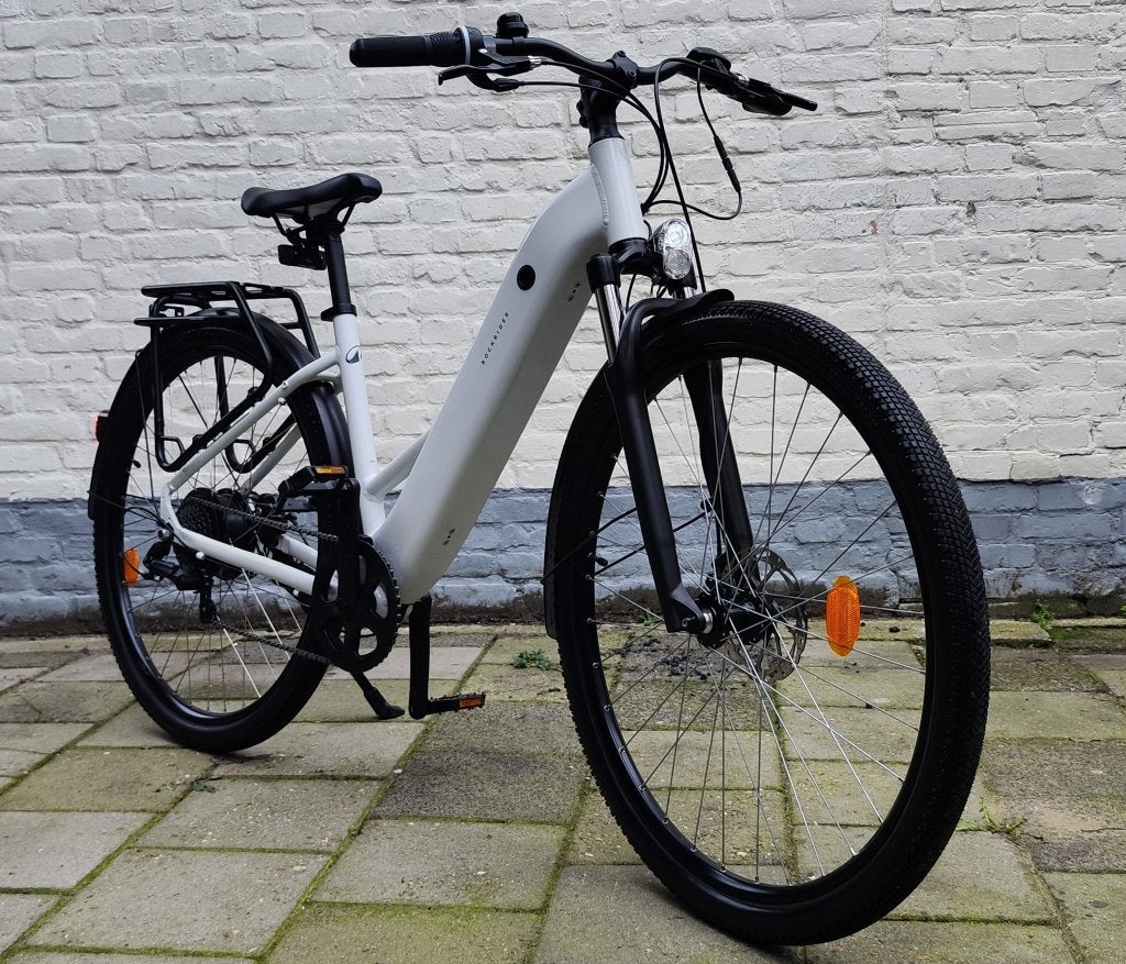 Elektrische fiets - Rockrider E-ACTV 100 – maat M/S, Zo goed als nieuw, 51 tot 55 cm, 50 km per accu of meer, Ophalen