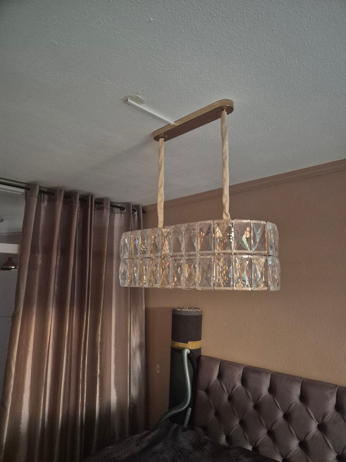 Luxe Kristallen Hanglamp - Modern Design, Ophalen, E14 (klein), Zo goed als nieuw, Modern, Luxe, Kristal