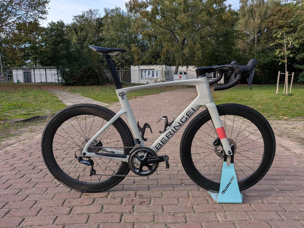 Beringei carbon racefiets maat 58 met powermeter, 28 inch, Gebruikt, Carbon, Heren