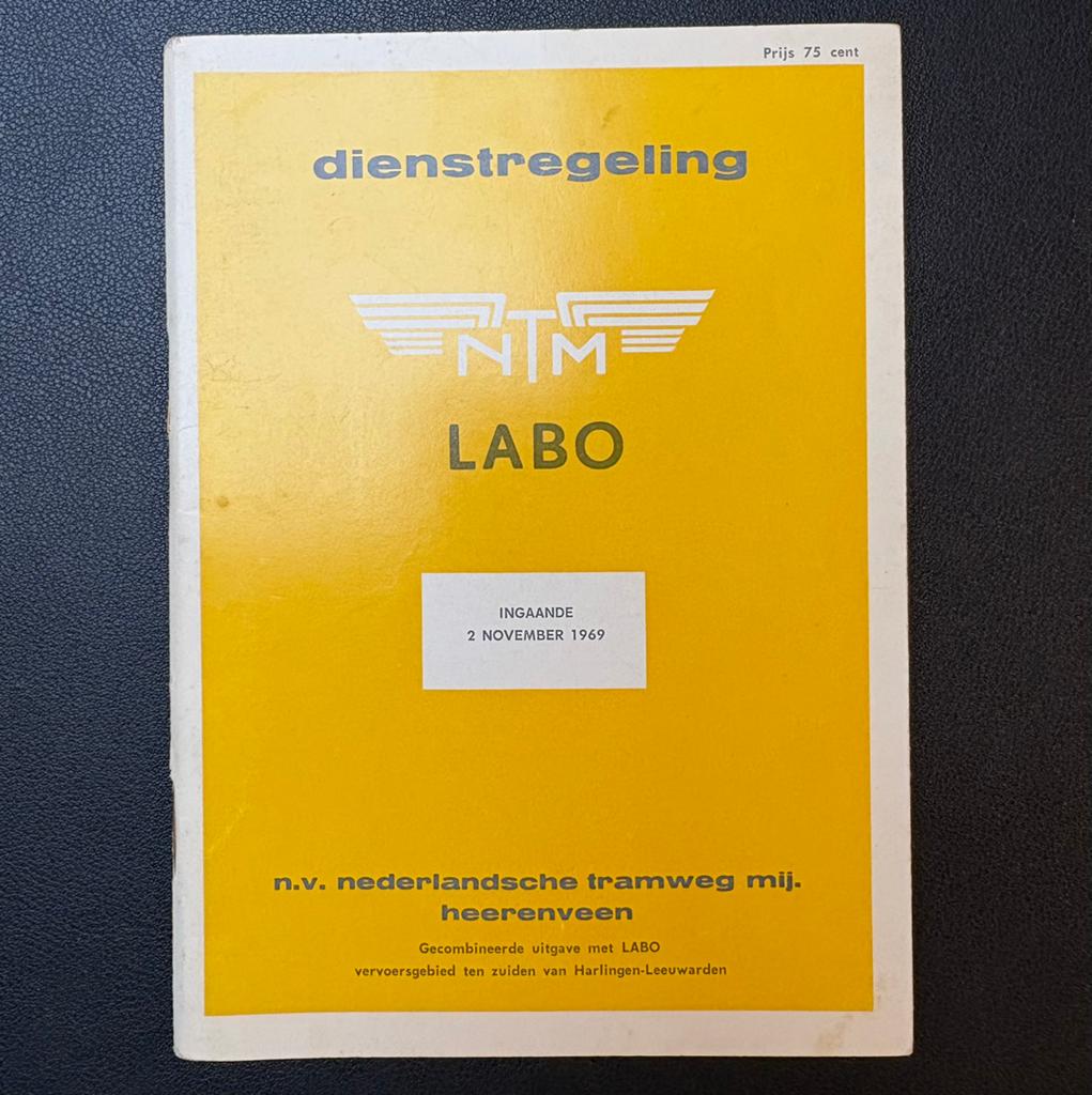 Dienstregeling NTM/LABO (1969), Verzamelen, Spoorwegen en Tramwegen, Ophalen of Verzenden, Gebruikt, Bus of Metro, Boek of Tijdschrift