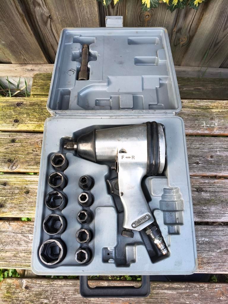 Pneumatische slagmoersleutel set met doppen, Doe-het-zelf en Verbouw, Gereedschap | Handgereedschap, Ophalen of Verzenden