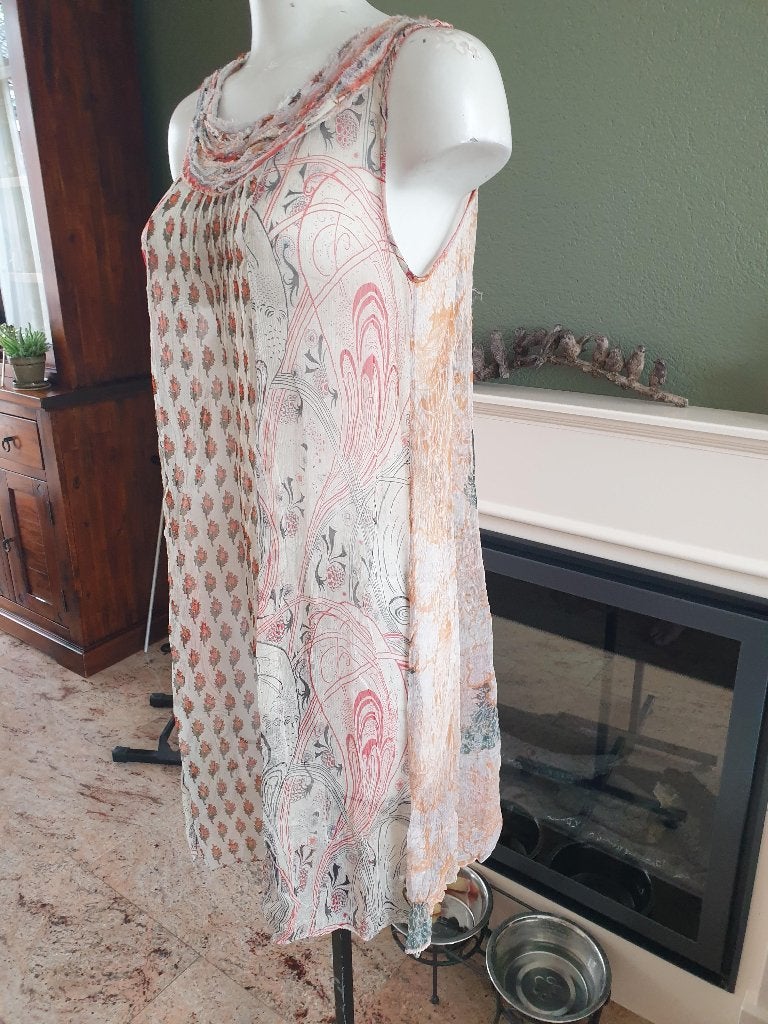 Mais il Est Ou Le Soleil mooie jurk 38 M tuniek, Maat 38/40 (M), Verzenden, Oranje, Zo goed als nieuw