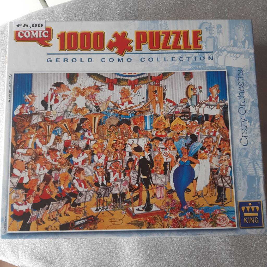 Comic Puzzel 1000 stukjes - Crazy Orchestra, Een of twee spelers, Ophalen, Zo goed als nieuw, KING