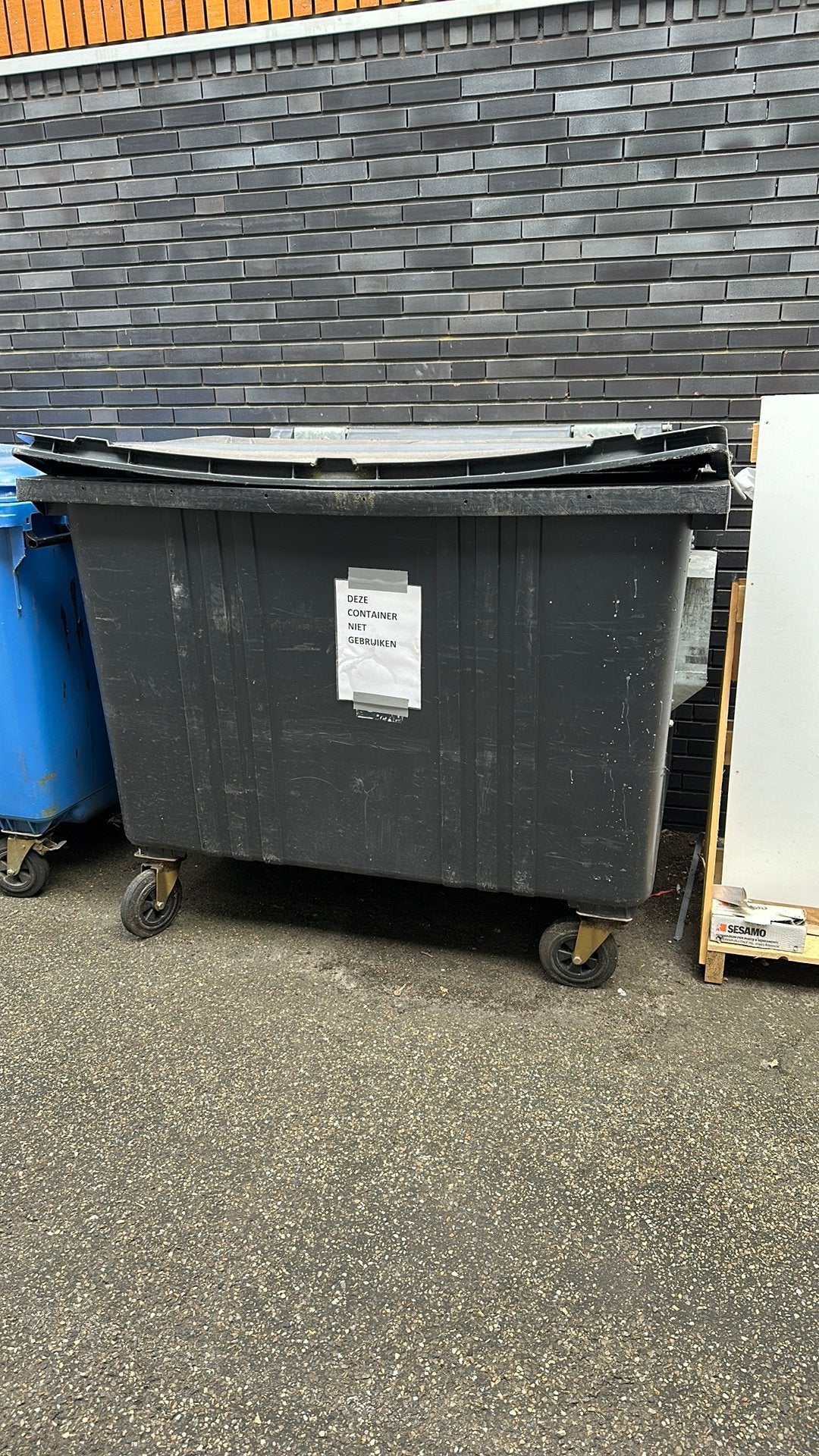rolcontainer, Ophalen, Gebruikt