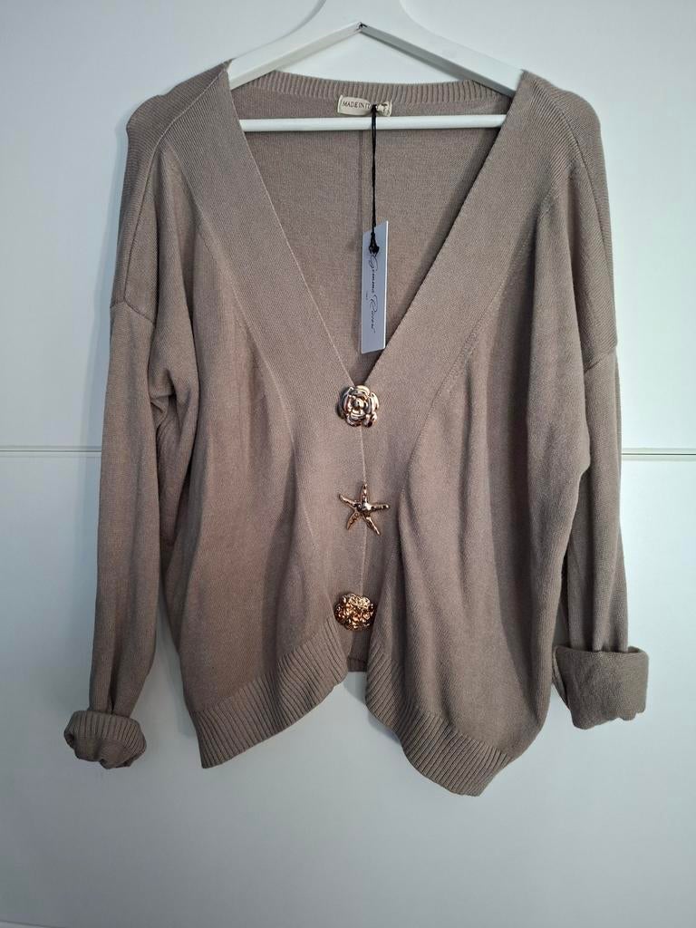 Mooi nieuw vest met gouden knopen 1 maat t/m 42, Ophalen of Verzenden, Nieuw, Maat 42/44 (L), Bruin