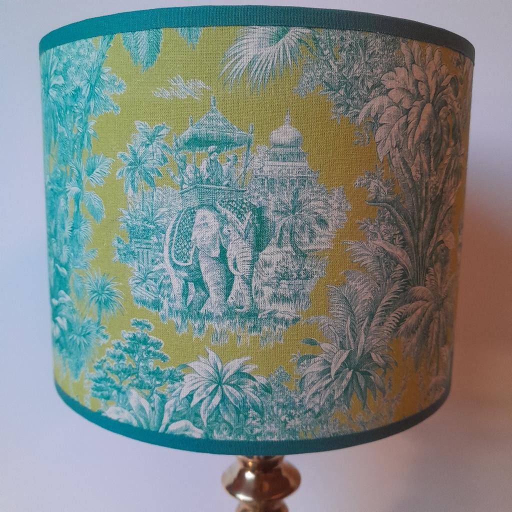 Lampenkap Canovas stijl oranje rood roze groen blauw, Tafellamp, Rond, Nieuw, Goud