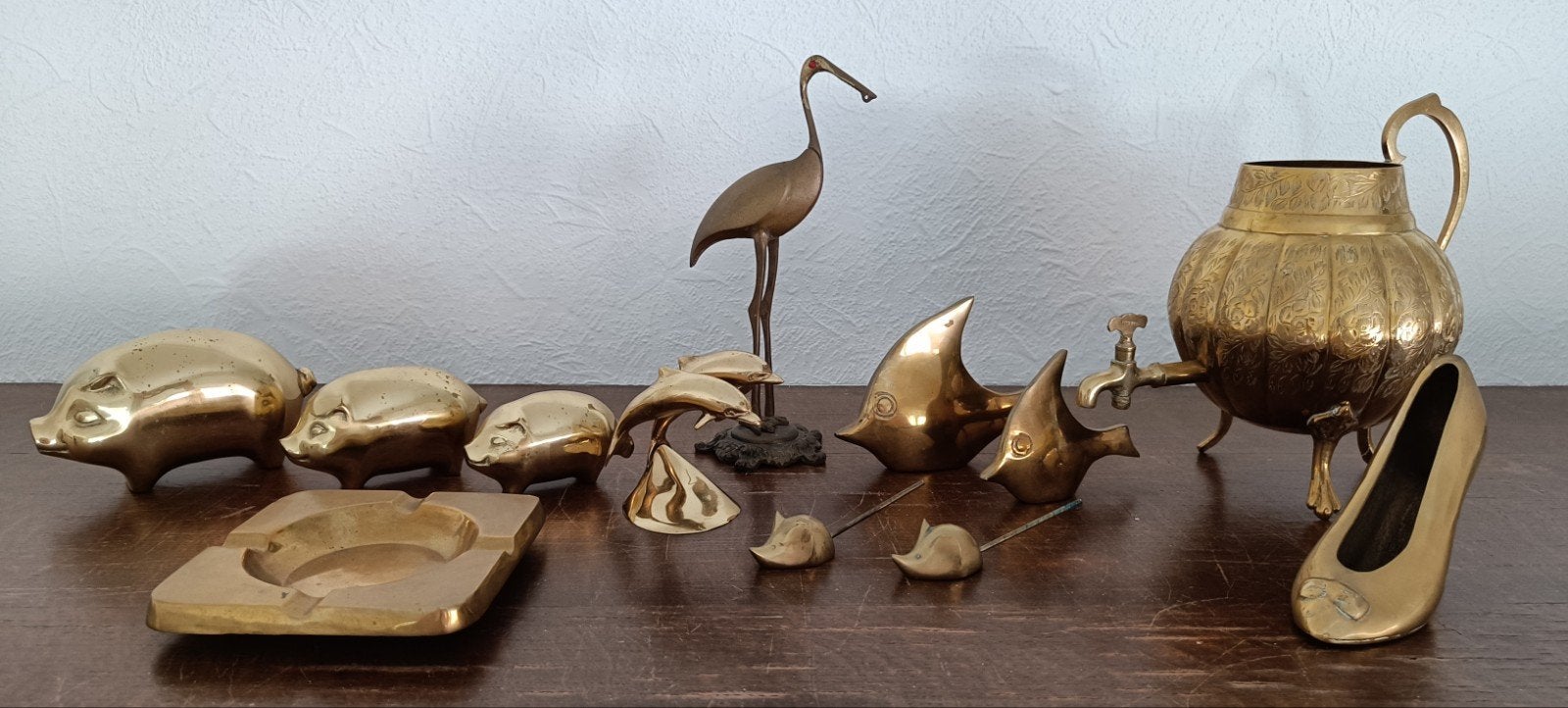 Diverse koper/messing decoratie beeldjes., Ophalen of Verzenden