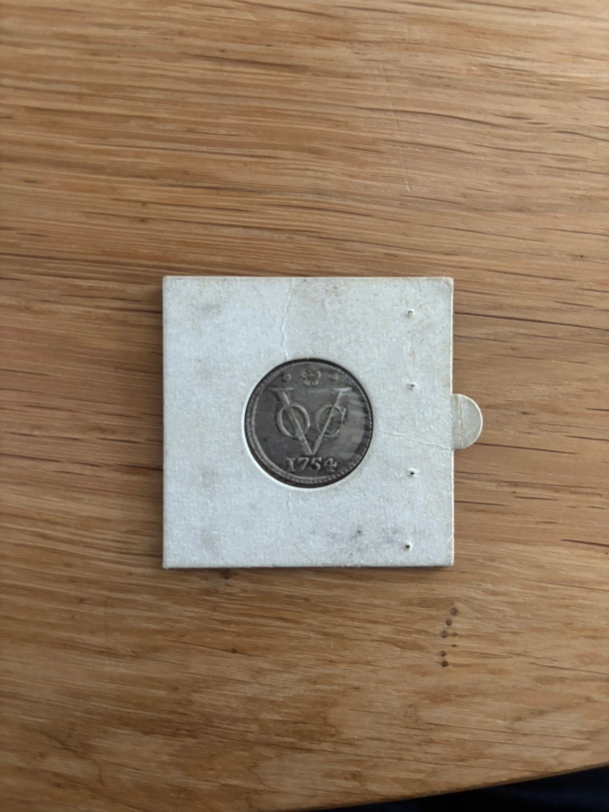 Zeldzame Zilveren VOC Duit 1754, Postzegels en Munten, Ophalen, Vóór koninkrijk, Overige waardes