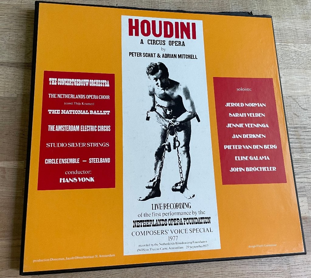 Peter Schat – Houdini: A Circus Opera (Rare 3-LP set, 1977), Boeken, Ophalen of Verzenden, Gelezen, Artiest