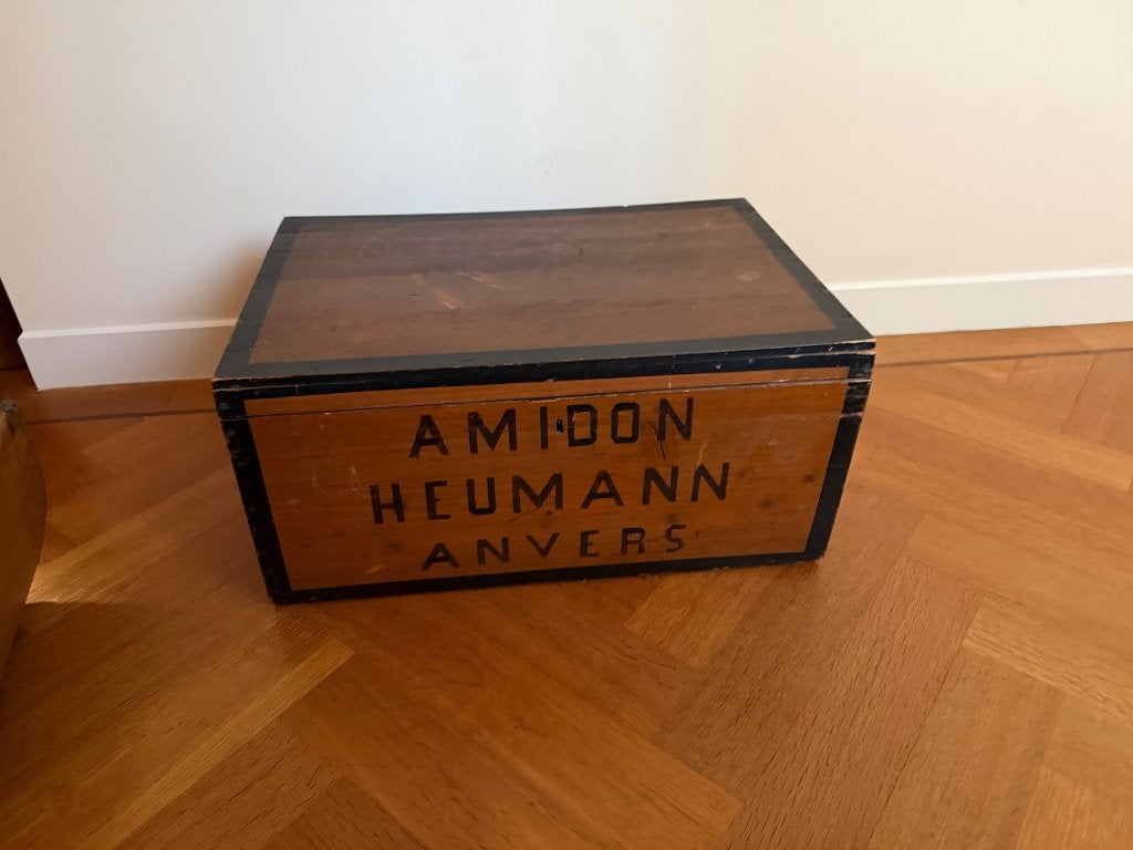 Amidon Heumann oude stijfselkist, Ophalen