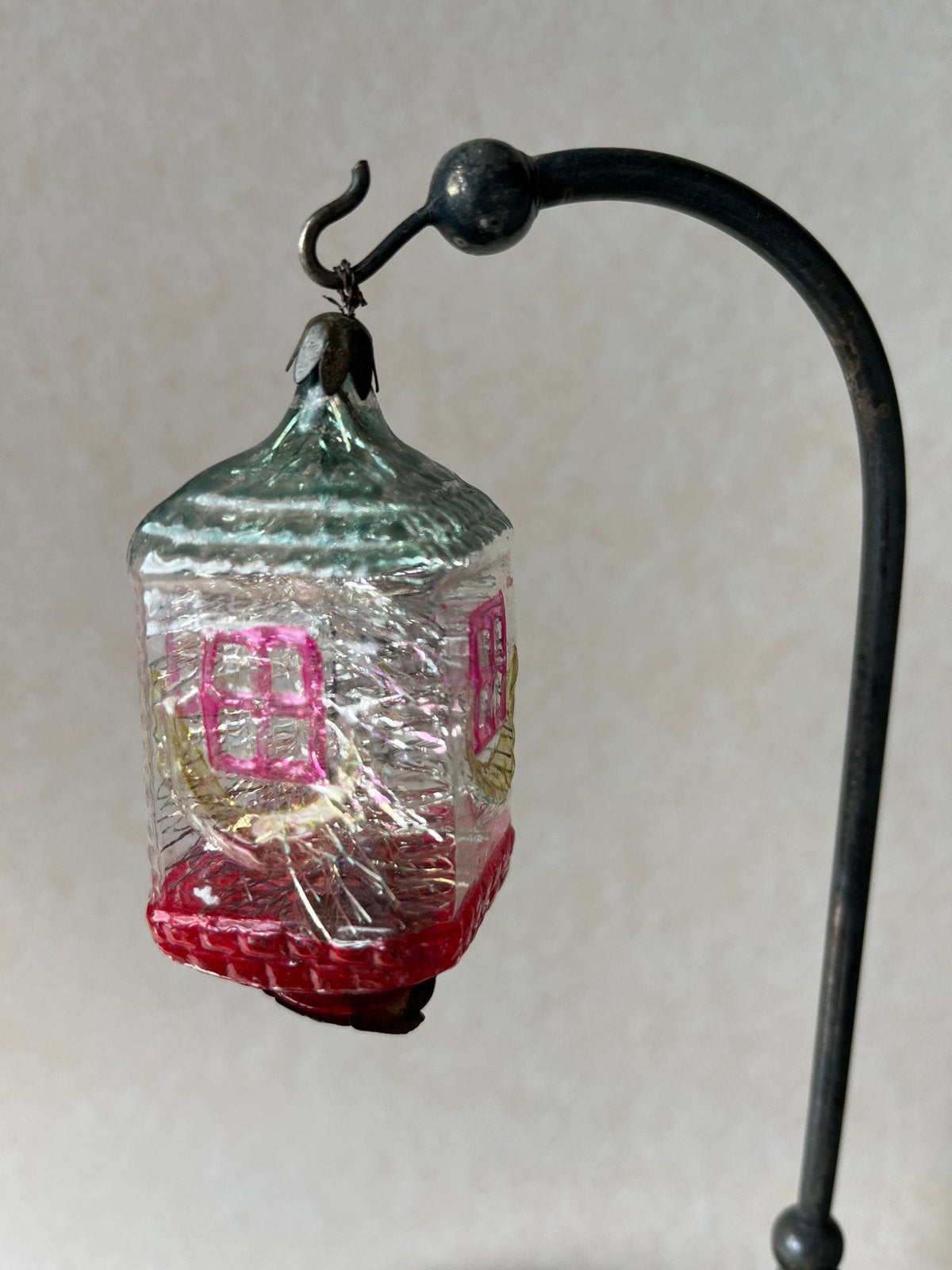 Aparte glazen kerstbal: lampion, Gebruikt, ., Ophalen of Verzenden, .