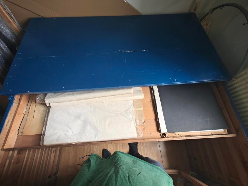 Blauwe papierkast met 5 laden - 86x182x90 cm, Huis en Inrichting, Kasten | Ladekasten, Gebruikt, Minder dan 100 cm, 150 tot 200 cm