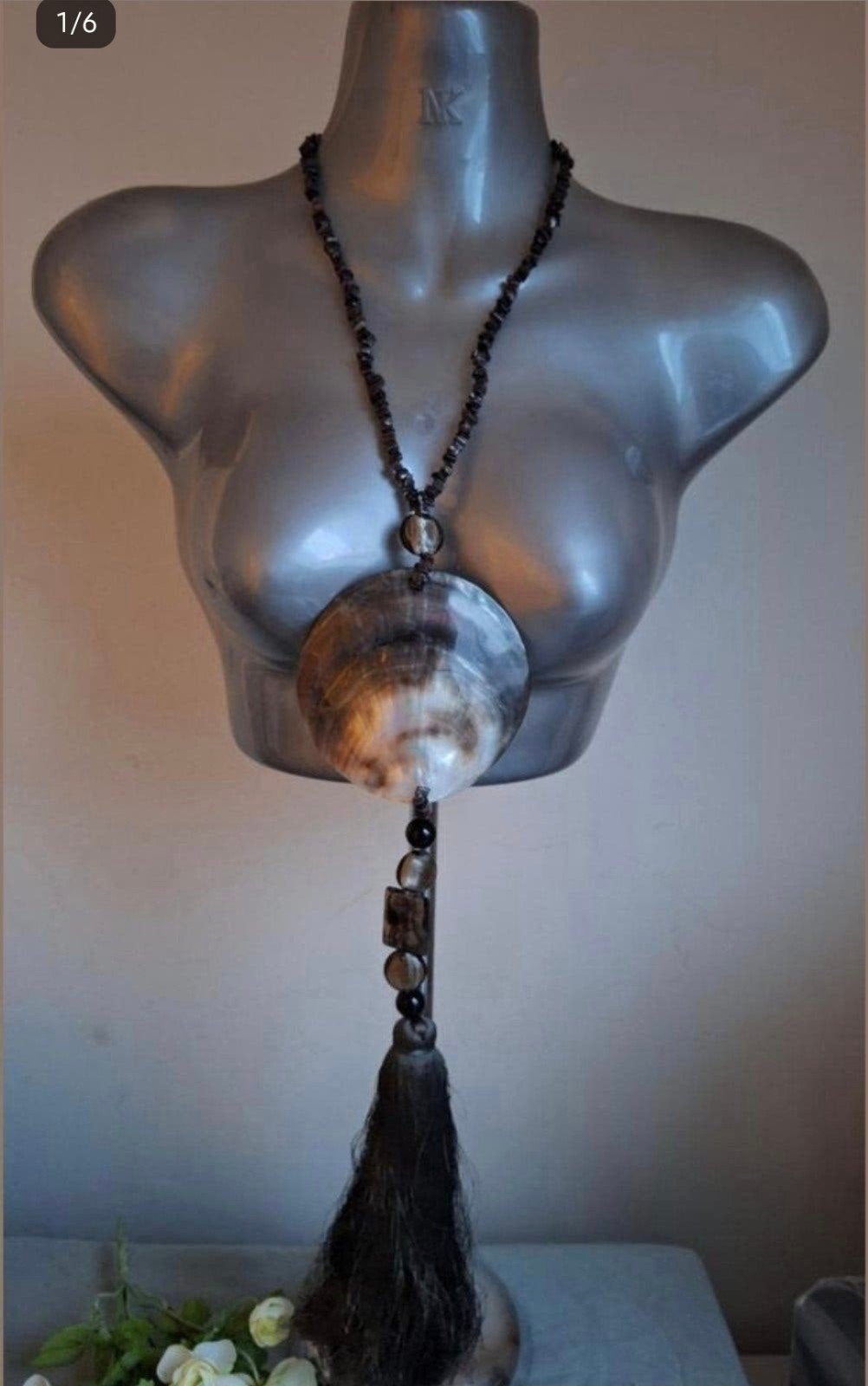 Manouk - ketting met grote hanger.  3=2 actie, Overige materialen, Overige kleuren, Verzenden, Nieuw