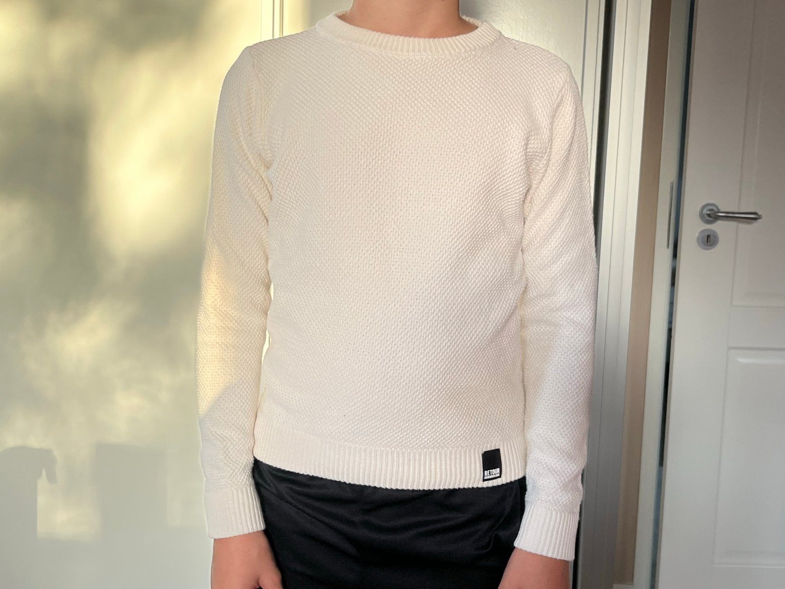 Zo goed als nieuwe Retour Witte Trui voor Jongens - Maat 152, Ophalen of Verzenden, Zo goed als nieuw, Jongen, Trui of Vest
