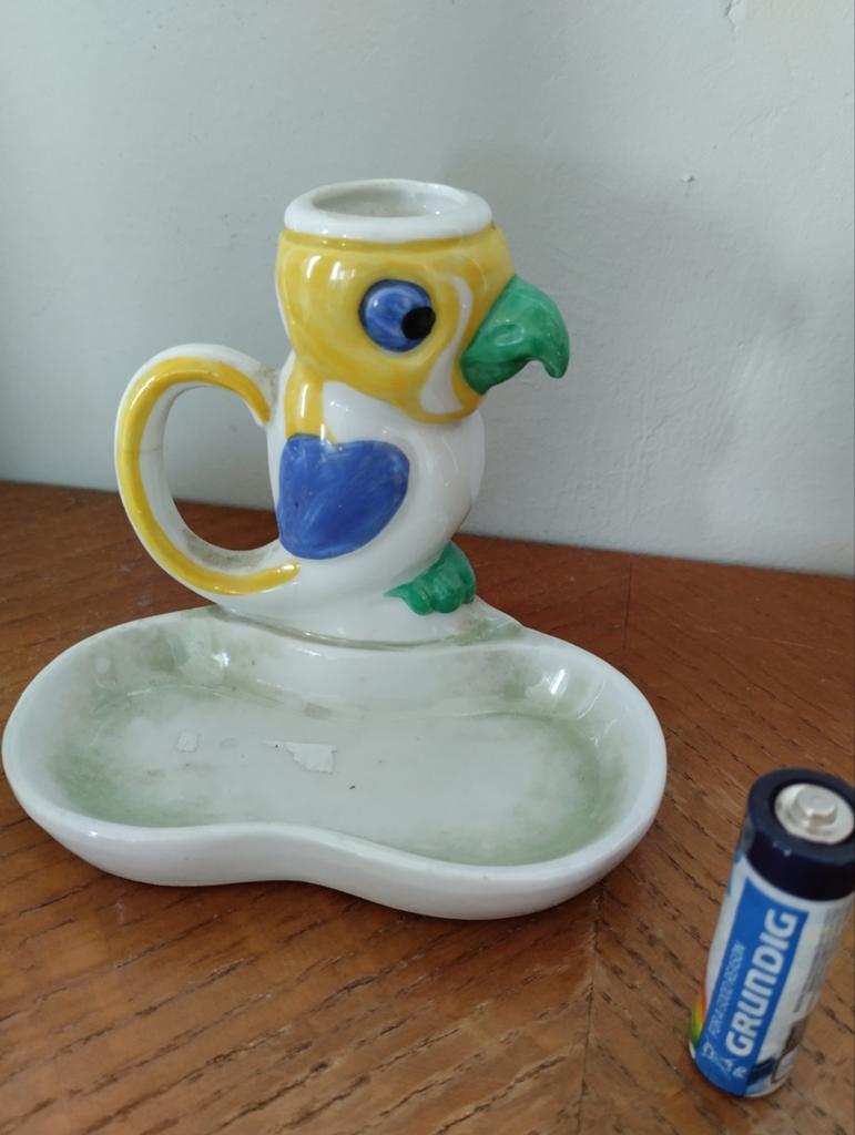 Oud aardewerk papagaaitje, Ophalen of Verzenden