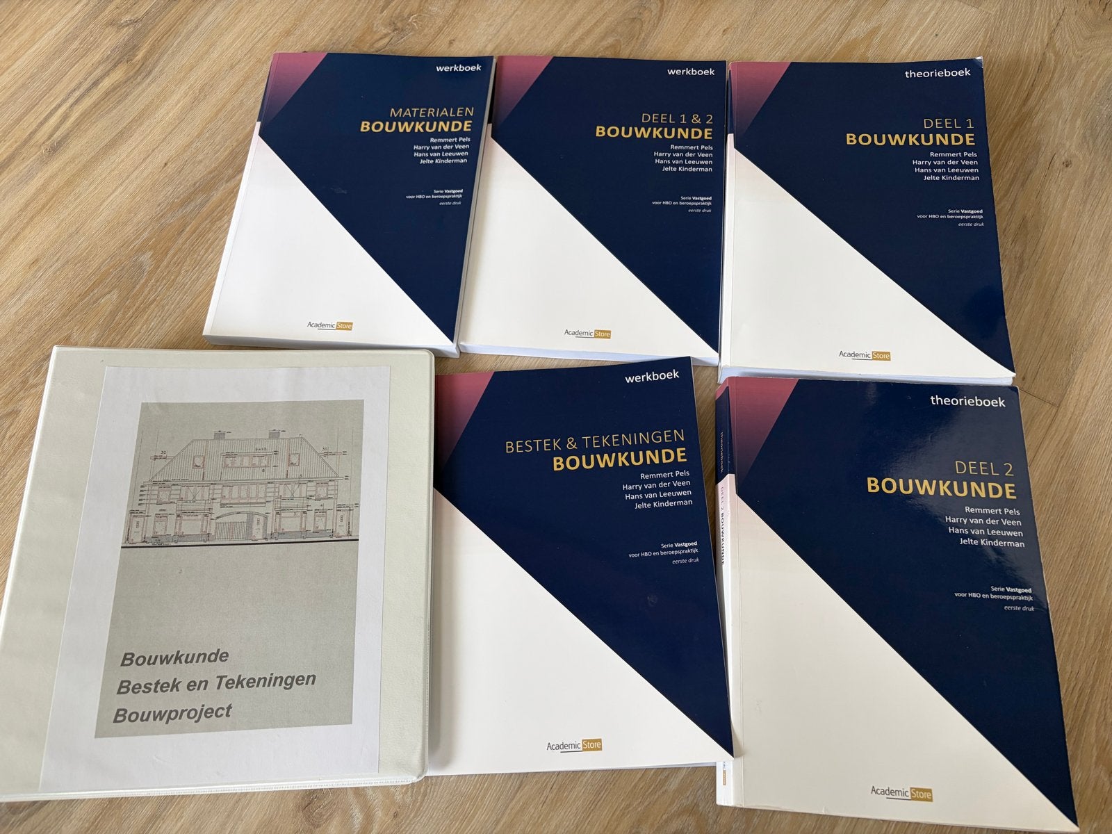 Bouwkunde boeken en werkboeken (set), Boeken, Ophalen of Verzenden, Zo goed als nieuw, HBO