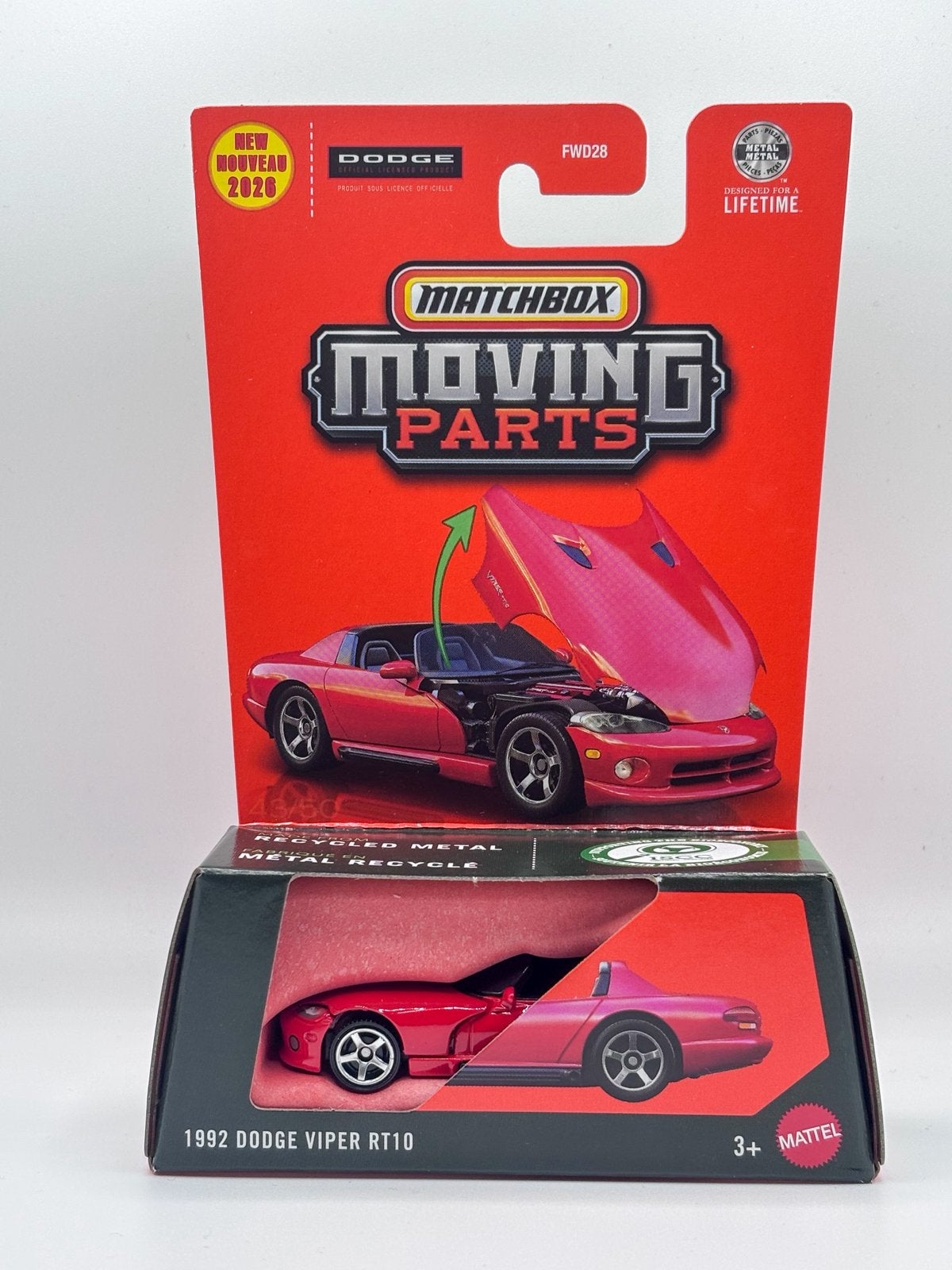 Matchbox moving parts Dodge viper RT10, Www.rubensmodelautos.nl, Auto, Nieuw, Ophalen of Verzenden