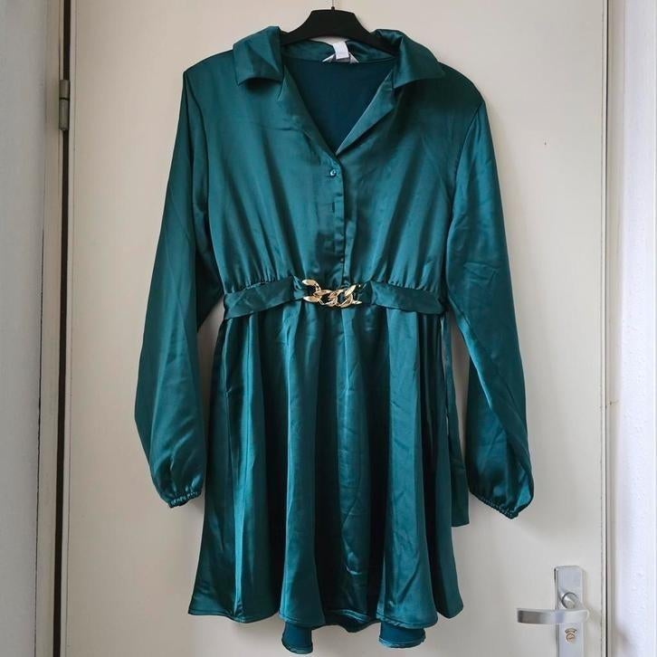 Groene tuniek jurk - Maat 42, Maat 42/44 (L), Nieuw, Ophalen of Verzenden, Boven de knie