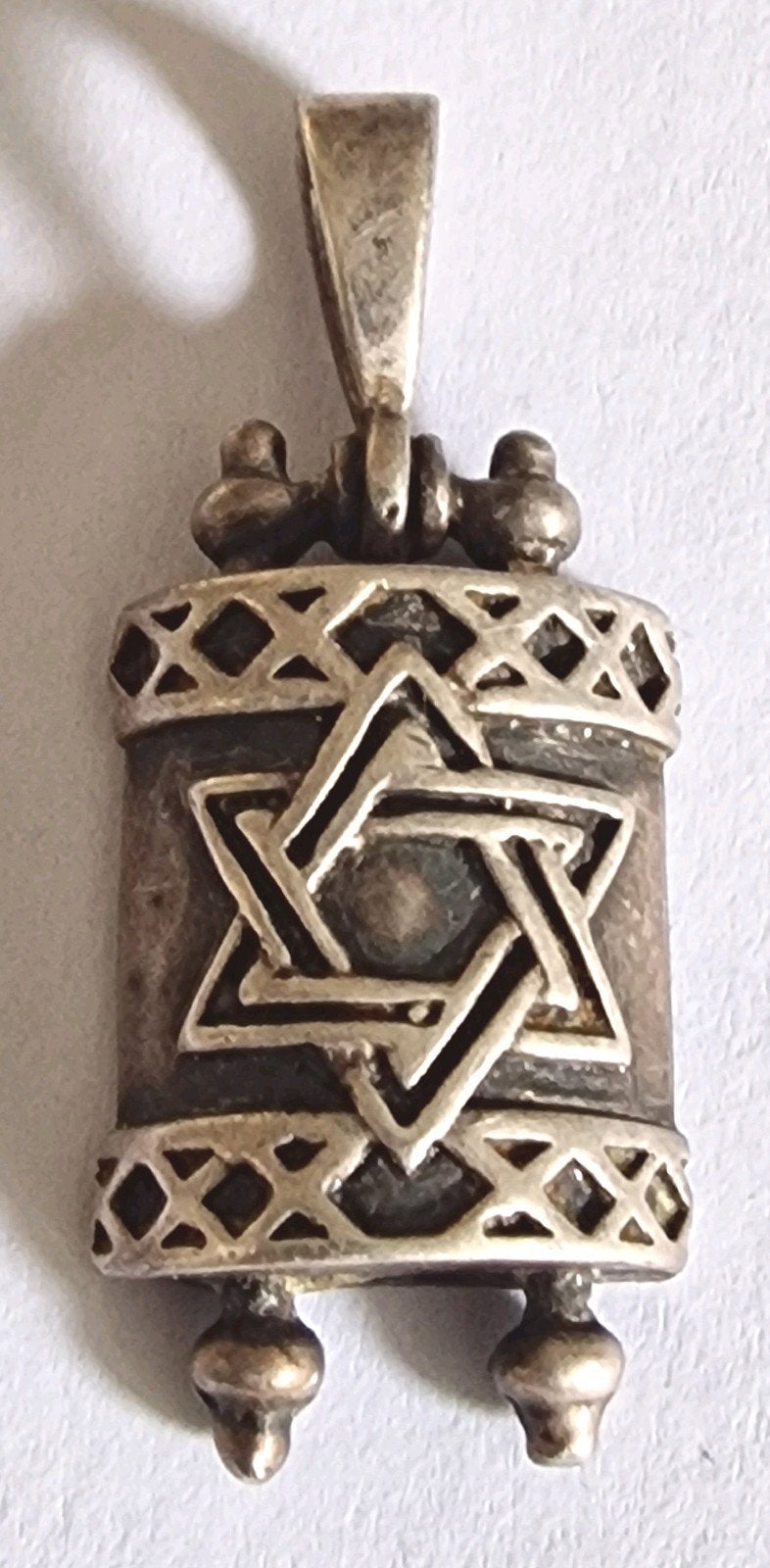 Zilveren hanger davidster 925, Ophalen of Verzenden, Zo goed als nieuw, Zilver, Zilver
