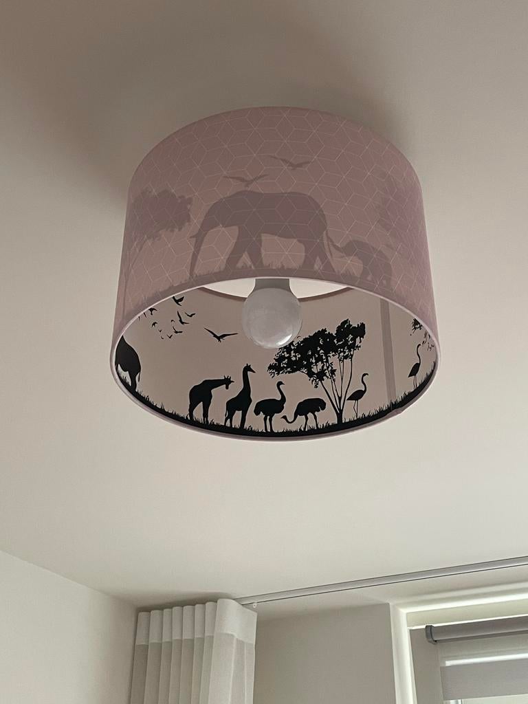 Kinderlampenkap plafond met dieren, Ophalen, Gebruikt, Stof