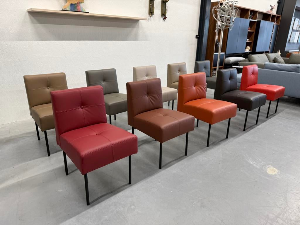 Nieuw Gelderland 7714 Eetkamerstoel Leer Design stoel, Huis en Inrichting, Stoelen, Overige kleuren, Nieuw, Leer, Gelderland