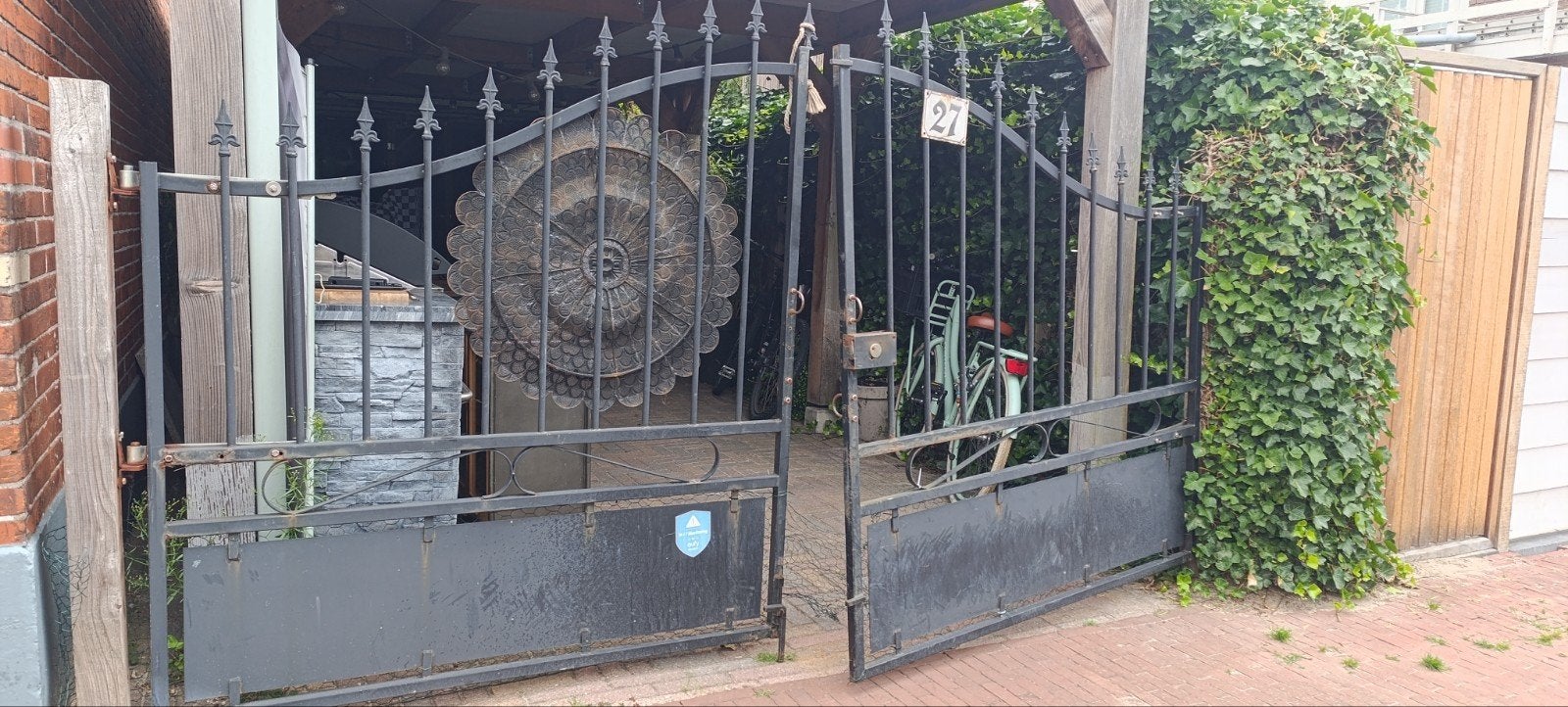 ijzeren poort, Ophalen, Gebruikt, IJzer, Sierhekwerk
