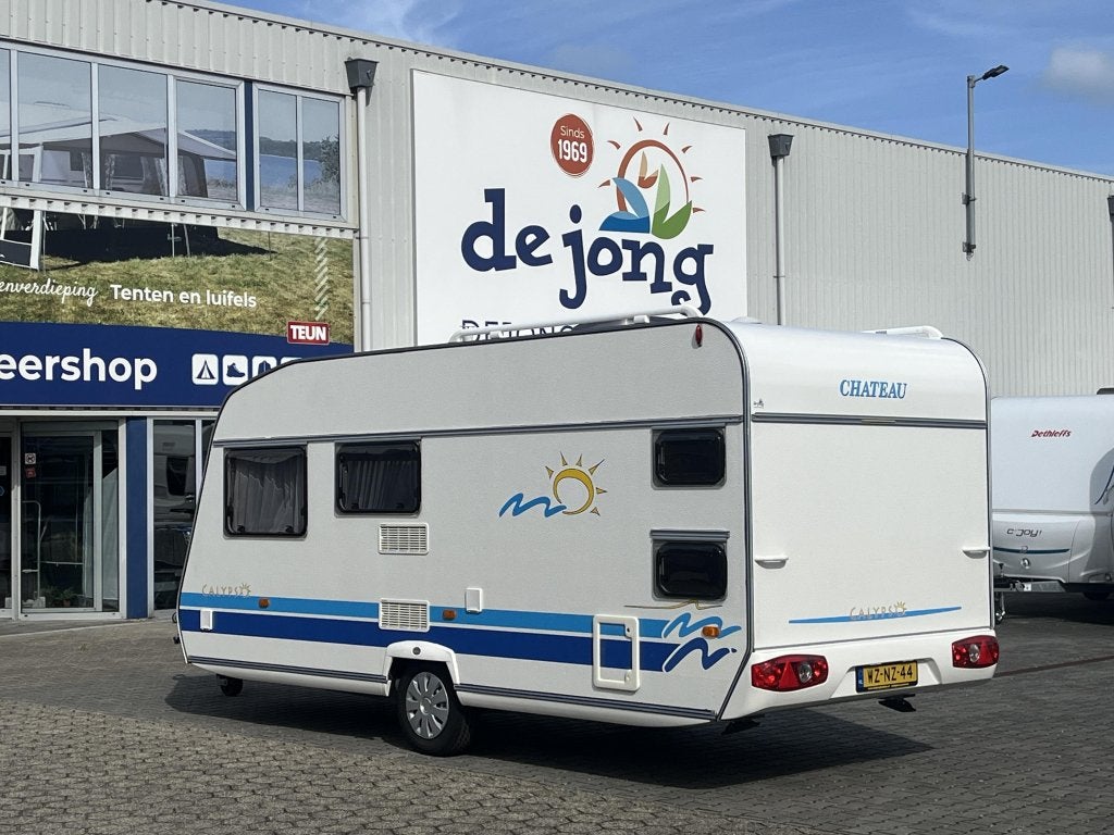 Chateau Calypso 480 KMD Stapelbed - Voortent, Chateau, Schokbreker, Dwars-stapelbed, Bedrijf