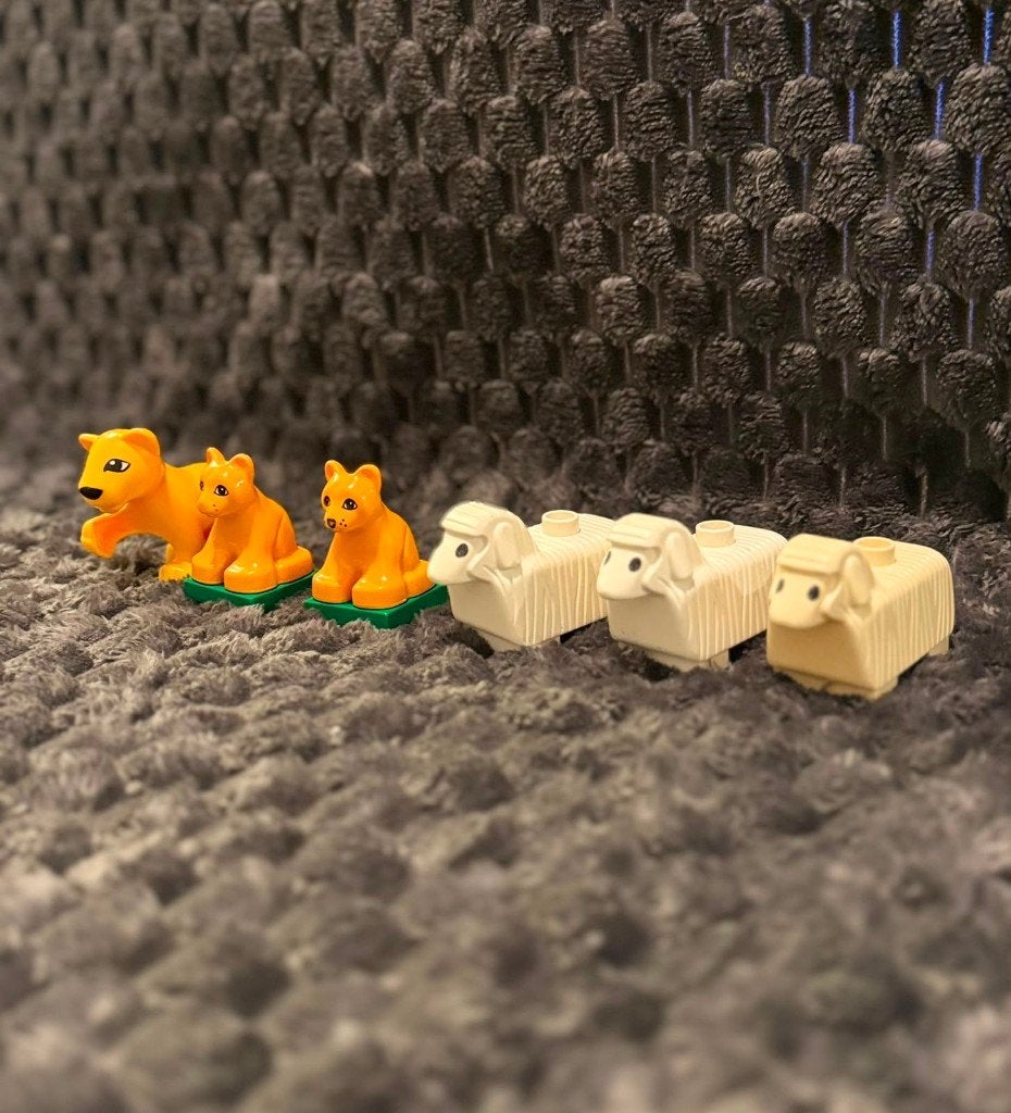 LEGO Duplo leeuwen en schapen, Gebruikt, Overige thema's, Overige typen, Ophalen of Verzenden