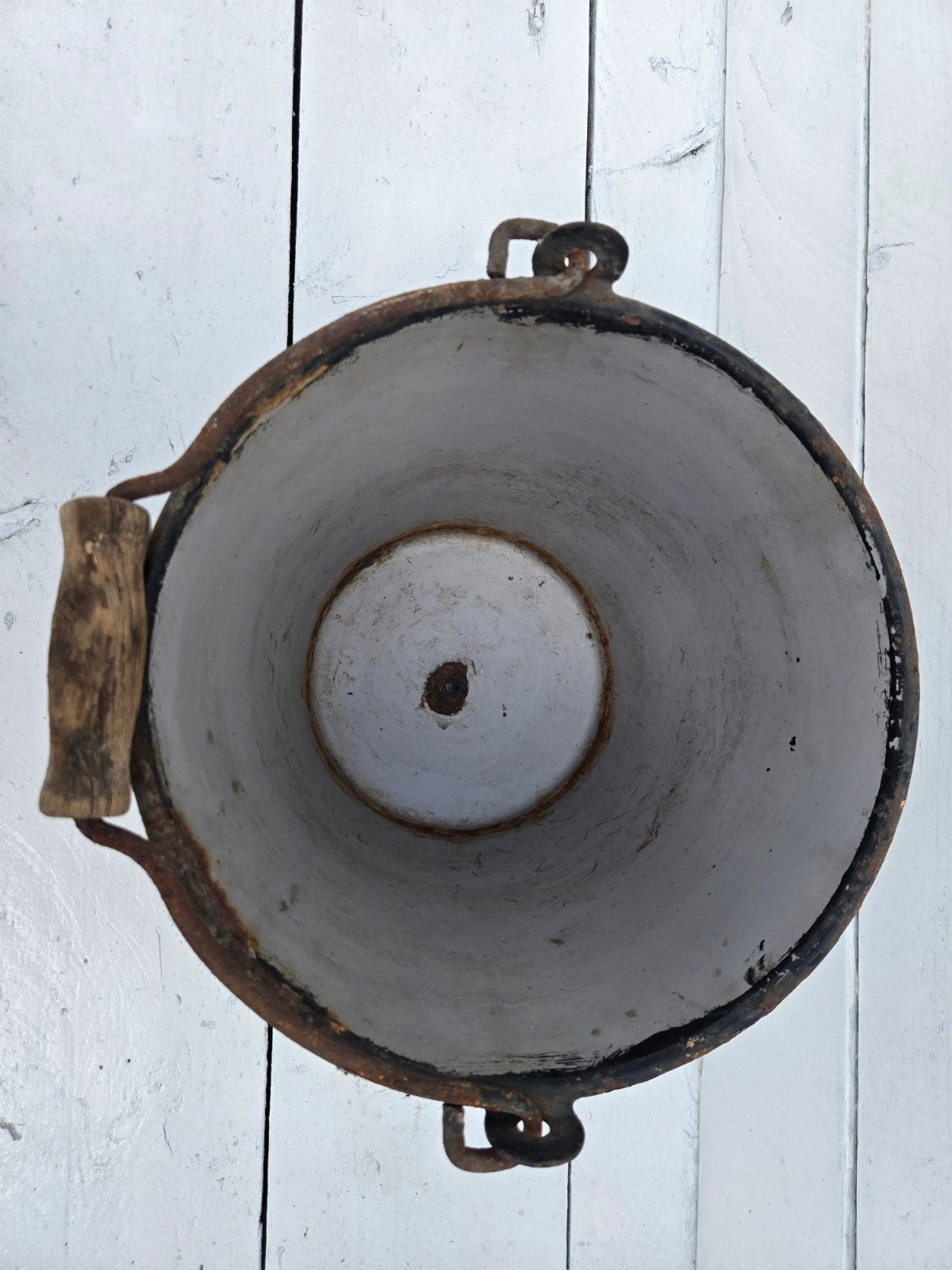 emaille emmer, Ophalen, Rond, Metaal, Minder dan 30 cm